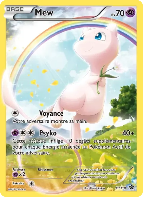 Carte Pokémon Mew XY110, extension Promo XY