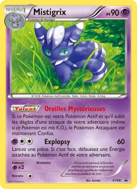 Carte Pokémon Mistigrix XY48, extension Promo XY