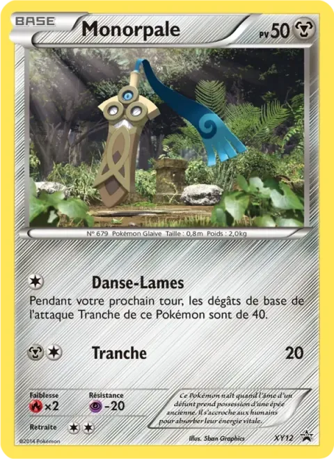 Carte Pokémon Monorpale XY12, extension Promo XY