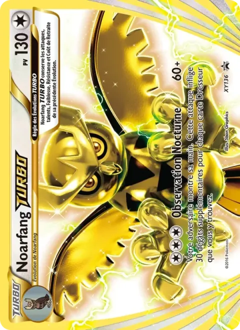 Carte Pokémon Noarfang TURBO XY136, extension Promo XY