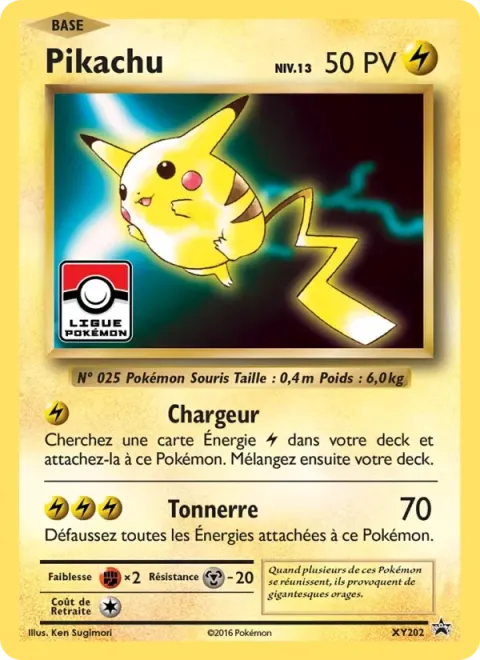 Carte Pokémon Pikachu XY202, extension Promo XY
