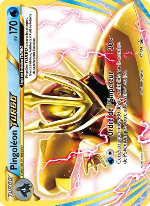 Carte Pokémon Pingoléon TURBO XY134, extension Promo XY