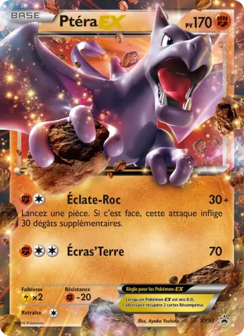 Carte Pokémon Ptéra EX XY97, extension Promo XY