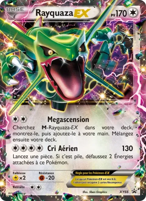 Carte Pokémon Rayquaza EX XY66, extension Promo XY