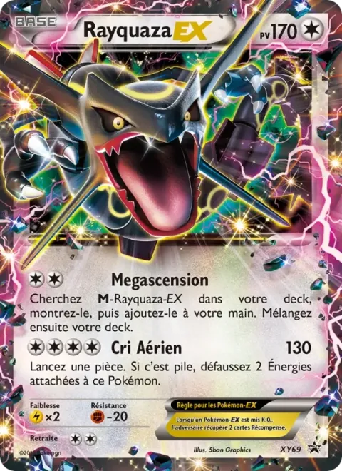 Carte Pokémon Rayquaza EX XY69, extension Promo XY