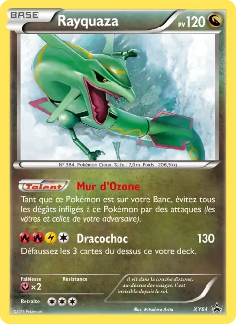 Carte Pokémon Rayquaza XY64, extension Promo XY