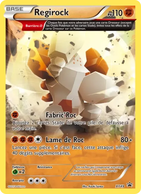 Carte Pokémon Regirock XY49, extension Promo XY