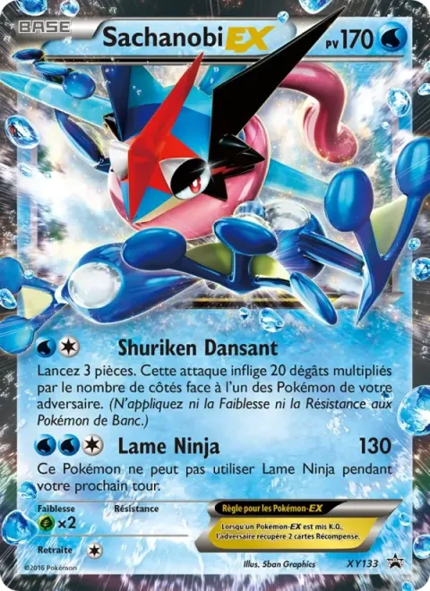 Carte Pokémon Sachanobi EX XY133, extension Promo XY