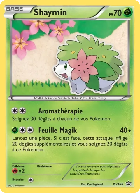 Carte Pokémon Shaymin XY188, extension Promo XY