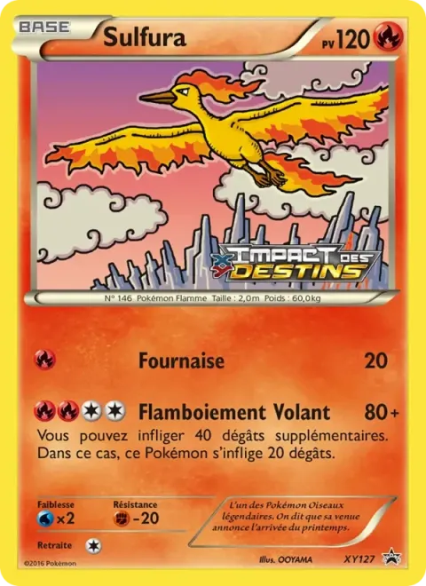 Carte Pokémon Sulfura XY127, extension Promo XY