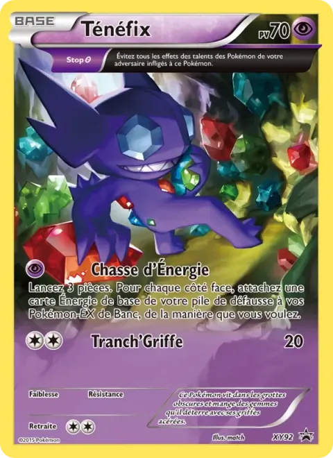 Carte Pokémon Ténéfix XY92, extension Promo XY