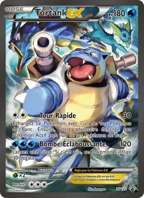 Carte Pokémon Tortank EX XY122, extension Promo XY