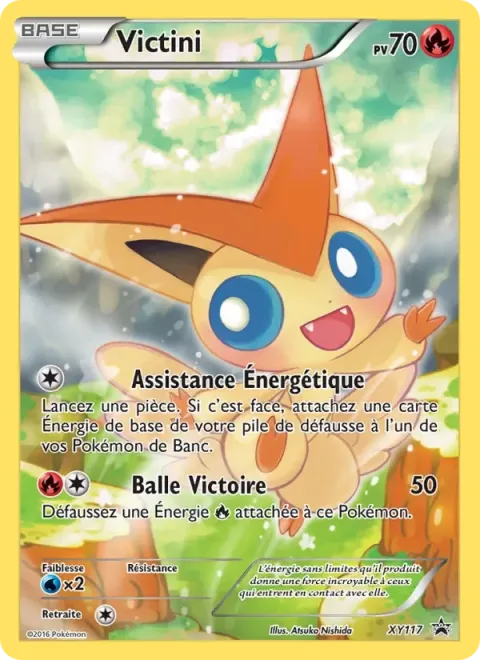Carte Pokémon Victini XY117, extension Promo XY