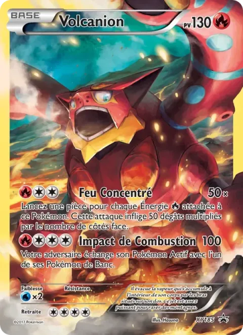 Carte Pokémon Volcanion XY185, extension Promo XY