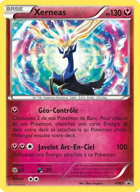 Carte Pokémon Xerneas XY05, extension Promo XY