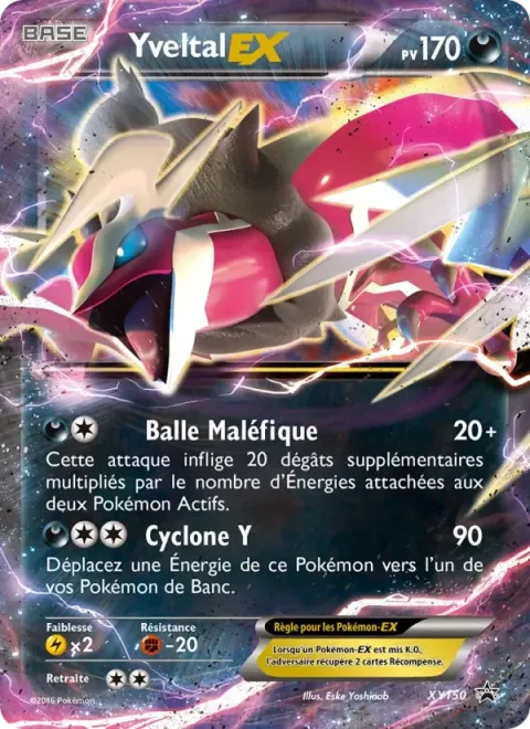 Carte Pokémon Yveltal EX XY150, extension Promo XY
