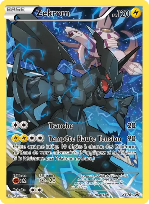 Carte Pokémon Zekrom XY76, extension Promo XY