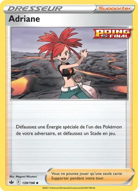 Carte Pokémon Adriane 139/198, extension Règne de Glace