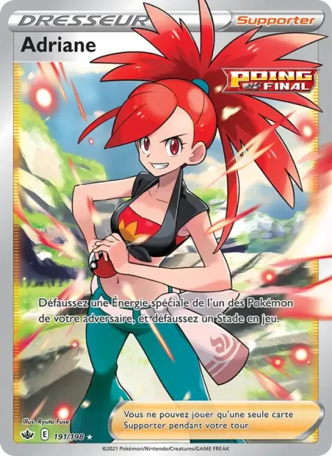 Carte Pokémon Adriane 191/198, extension Règne de Glace