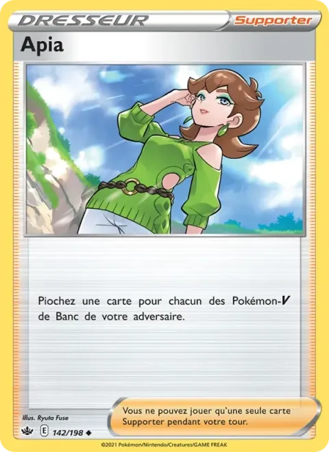 Carte Pokémon Apia 142/198, extension Règne de Glace