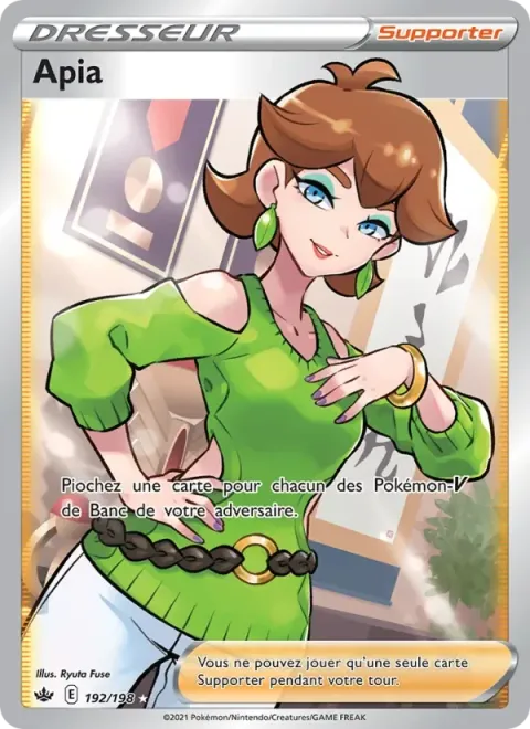 Carte Pokémon Apia 192/198, extension Règne de Glace