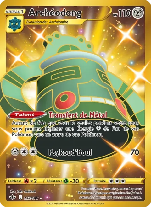 Carte Pokémon Archéodong 223/198, extension Règne de Glace