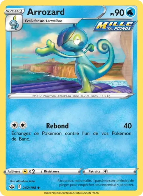 Carte Pokémon Arrozard 042/198, extension Règne de Glace
