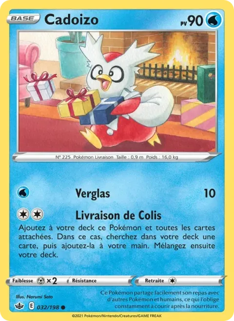 Carte Pokémon Cadoizo 032/198, extension Règne de Glace