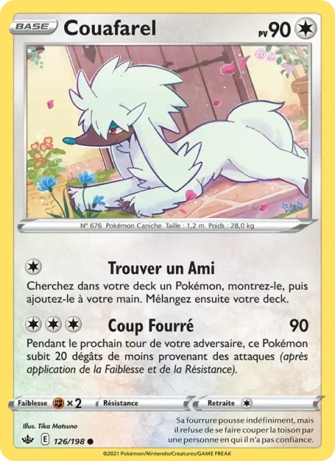 Carte Pokémon Couafarel 126/198, extension Règne de Glace