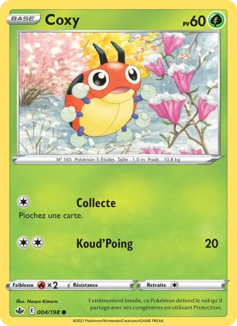 Carte Pokémon Coxy 004/198, extension Règne de Glace