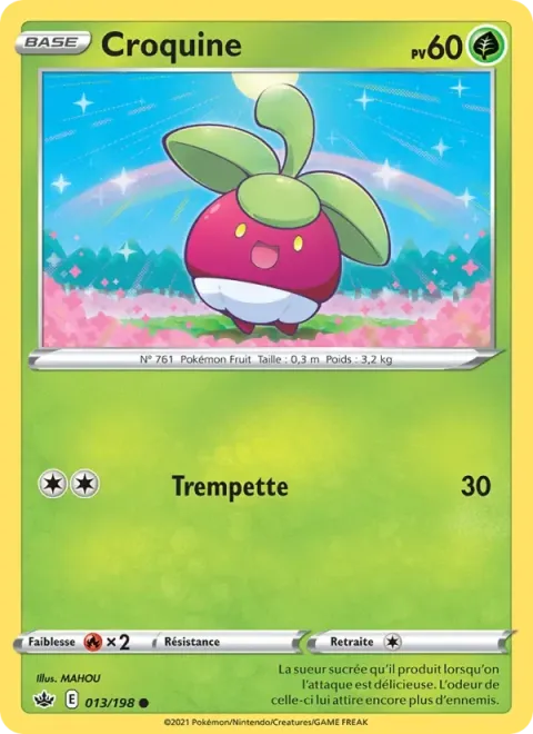 Carte Pokémon Croquine 013/198, extension Règne de Glace