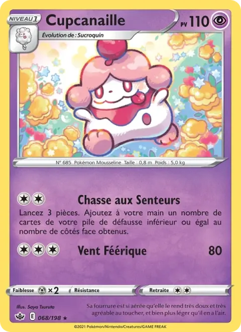 Carte Pokémon Cupcanaille 068/198, extension Règne de Glace