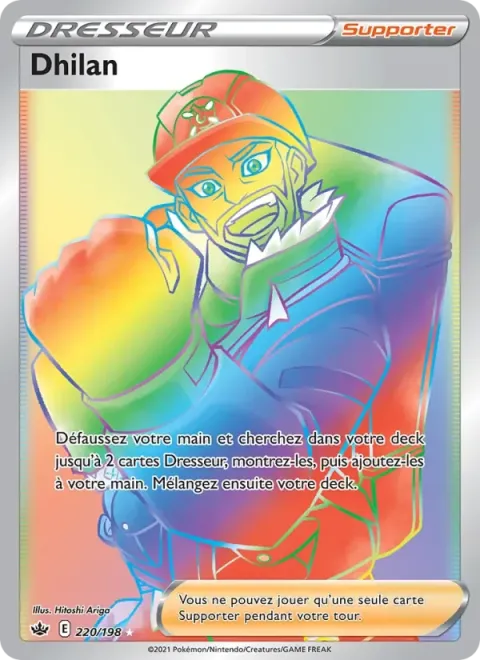 Carte Pokémon Dhilan 220/198, extension Règne de Glace