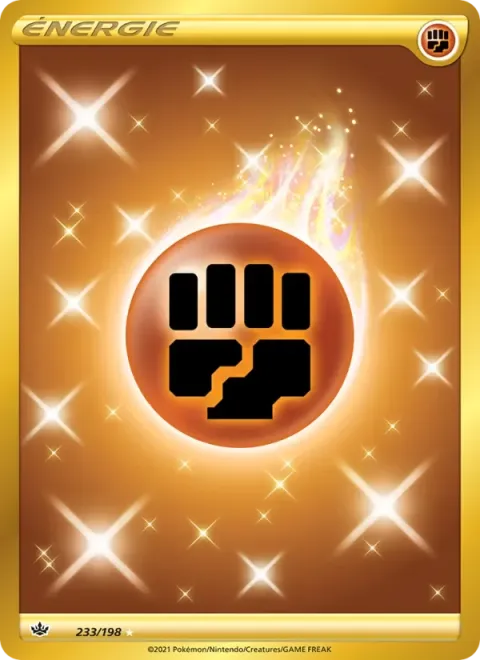 Carte Pokémon Énergie Combat 233/198, extension Règne de Glace