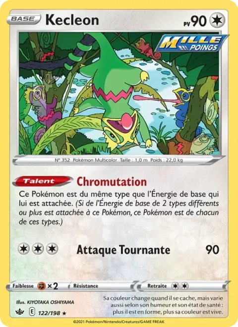 Carte Pokémon Kecleon 122/198, extension Règne de Glace
