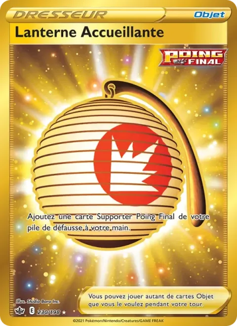 Carte Pokémon Lanterne Accueillante 230/198, extension Règne de Glace