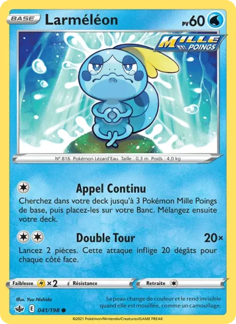 Carte Pokémon Larméléon 041/198, extension Règne de Glace