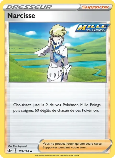 Carte Pokémon Narcisse 153/198, extension Règne de Glace