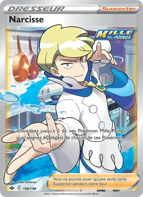 Carte Pokémon Narcisse 198/198, extension Règne de Glace