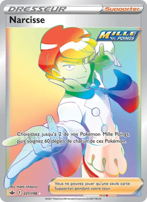 Carte Pokémon Narcisse 221/198, extension Règne de Glace