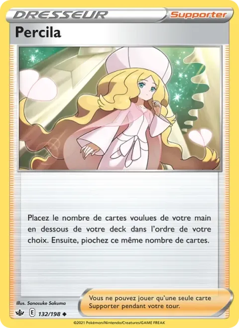 Carte Pokémon Percila 132/198, extension Règne de Glace