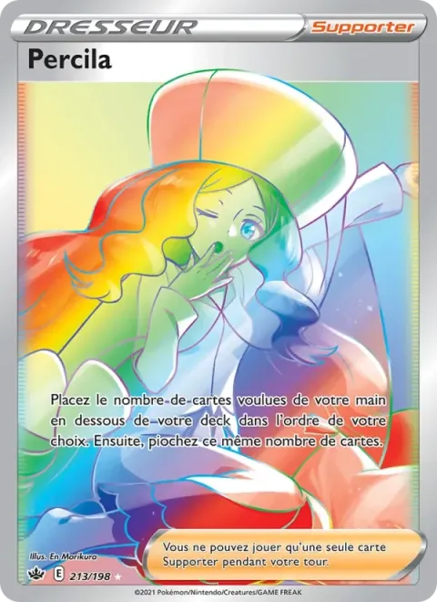 Carte Pokémon Percila 213/198, extension Règne de Glace