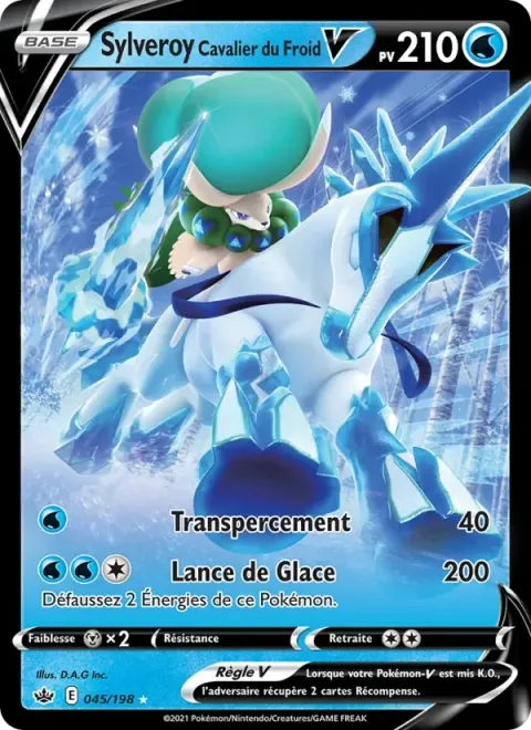 Carte Pokémon Sylveroy Cavalier du Froid V 045/198, extension Règne de Glace