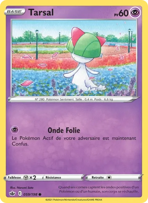 Carte Pokémon Tarsal 059/198, extension Règne de Glace