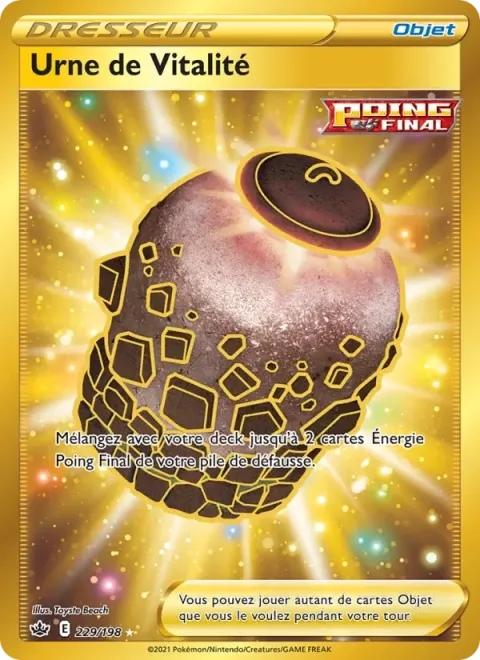 Carte Pokémon Urne de Vitalité 229/198, extension Règne de Glace