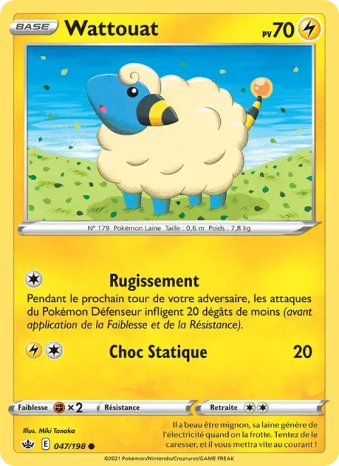 Carte Pokémon Wattouat 047/198, extension Règne de Glace