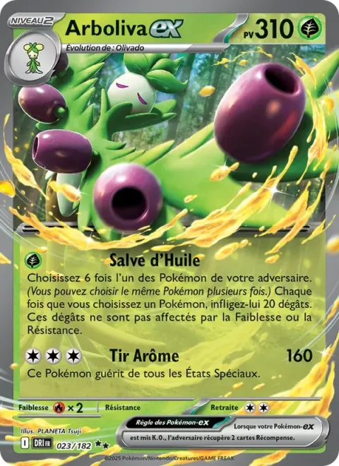 Carte Pokémon Arboliva-ex 023/182, extension Rivalités Destinées