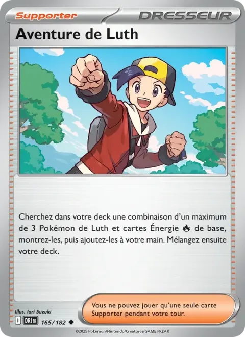 Carte Pokémon Aventure de Luth 165/182, extension Rivalités Destinées