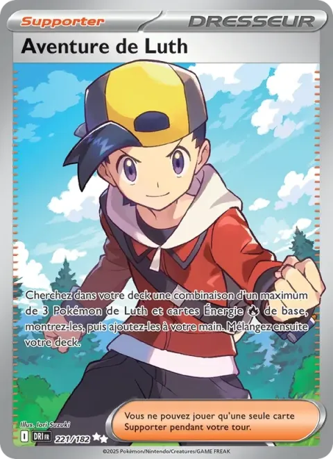 Carte Pokémon Aventure de Luth 221/182, extension Rivalités Destinées