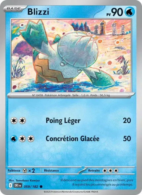 Carte Pokémon Blizzi 059/182, extension Rivalités Destinées